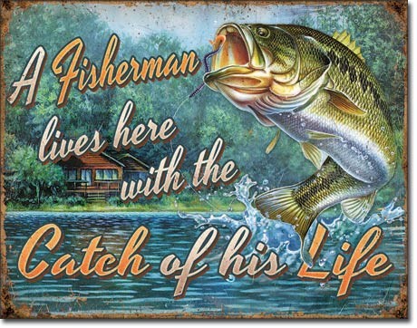 Metallschild Fisherman's Catch