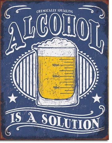 Metallschild Alcohol - Solution