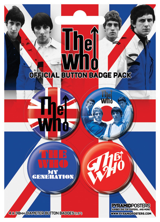 Badge set THE WHO- Union jack