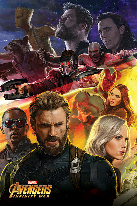 Poster Avengers Infinity War - Captain America