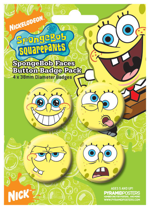 Odznaky set SPONGEBOB - tváre