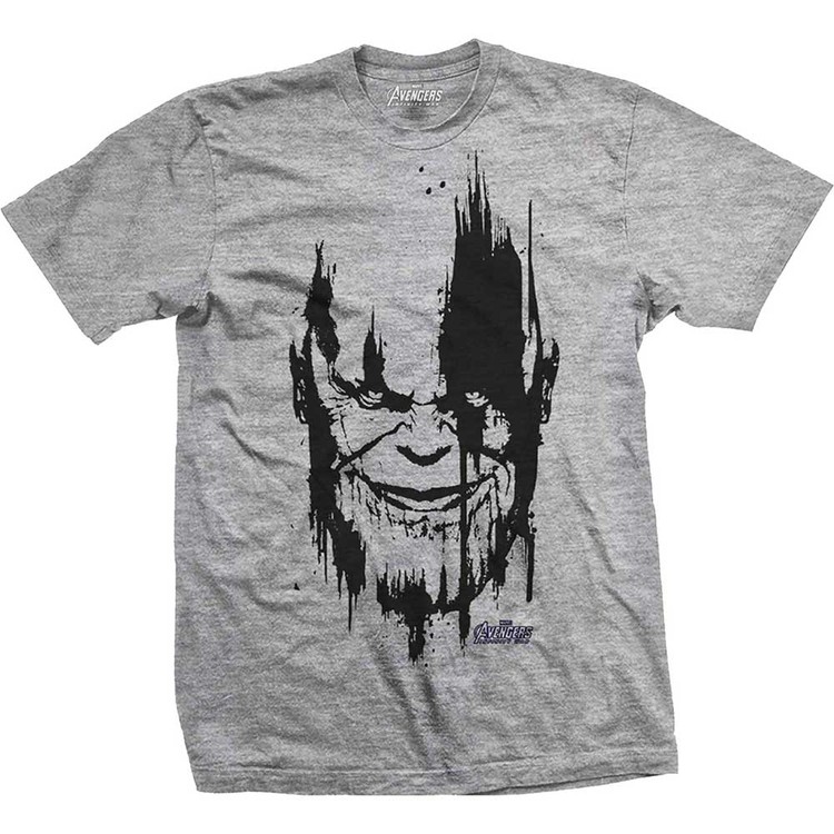 T-shirt Avengers - Infinity War Thanos Head Black
