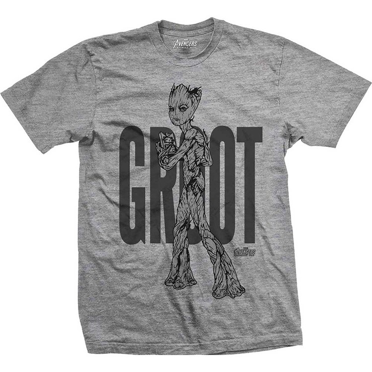 T-shirt Avengers - Infinity War Teen Groot Line Art