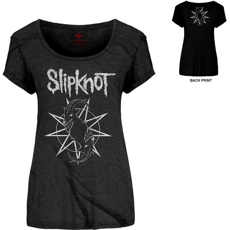 Maglietta Slipknot - GOAT STAR LOGO WITH BACK PRINTING