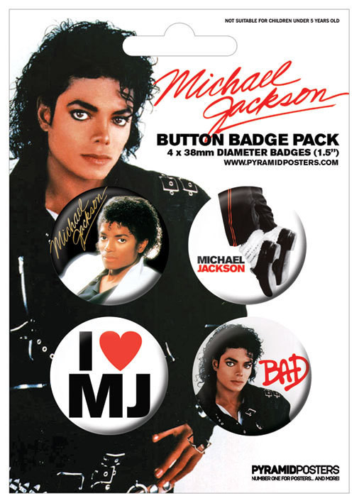 Set de chapas MICHAEL JACKSON - bad