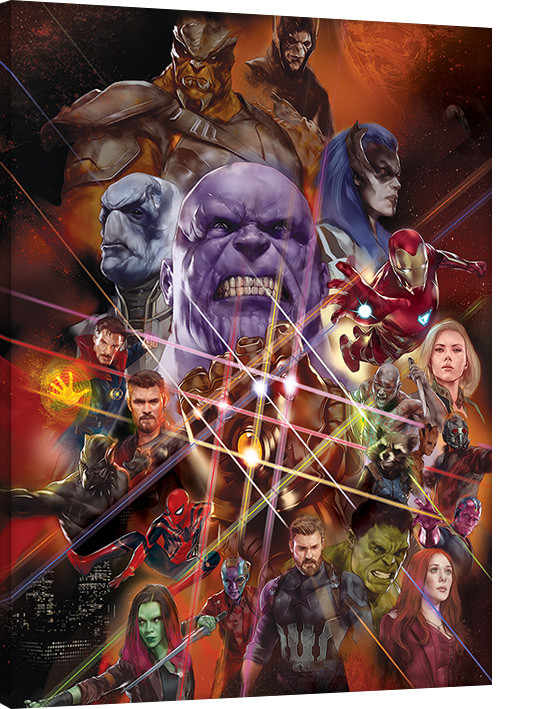 Bilde på lerret Avengers Infinity War - Gauntlet Character Collage
