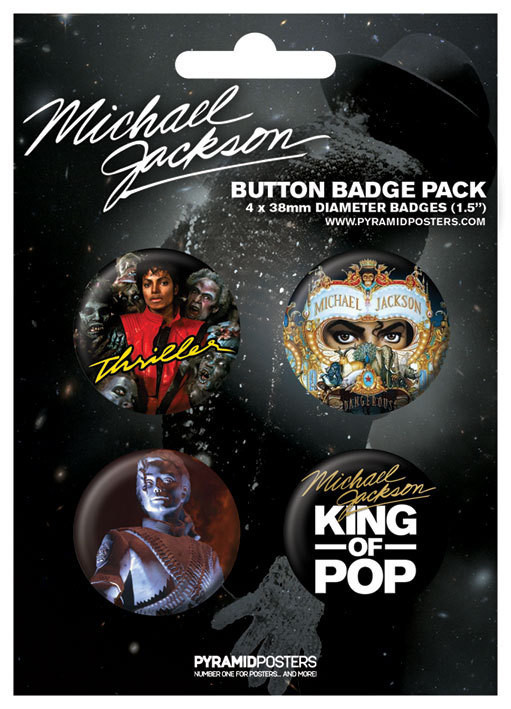 Ansteckerset MICHAEL JACKSON - king of pop