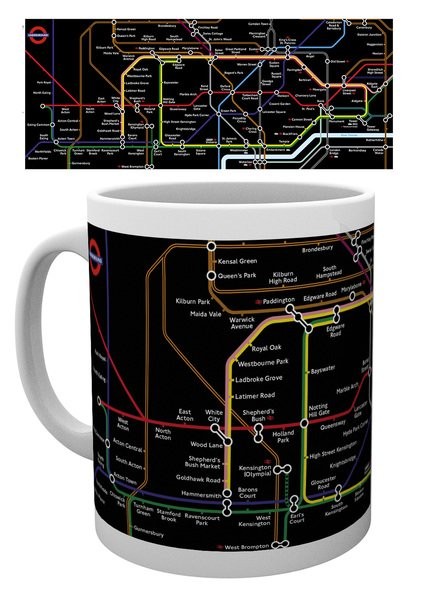 Tazza Transport For London – Black Map