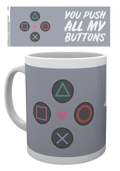 Hrnček Playstation - Push my Buttons
