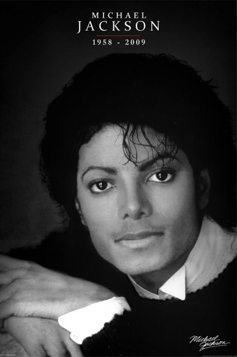 Poster Michael Jackson - black and white
