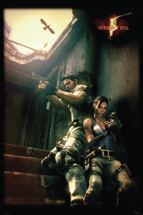 Poster Resident Evil 5 - against a wall