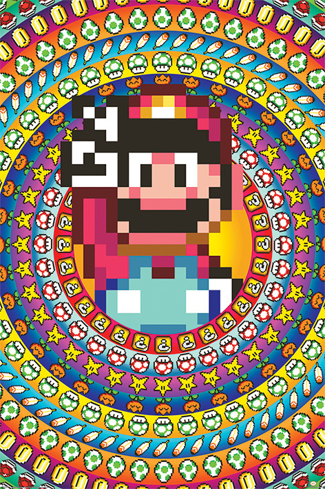 Poster Super Mario - Power Ups