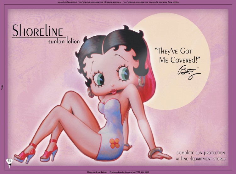 Metallschild BETTY BOOP SHORELINE