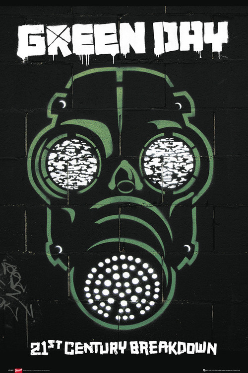 Poster Green Day - gas mask