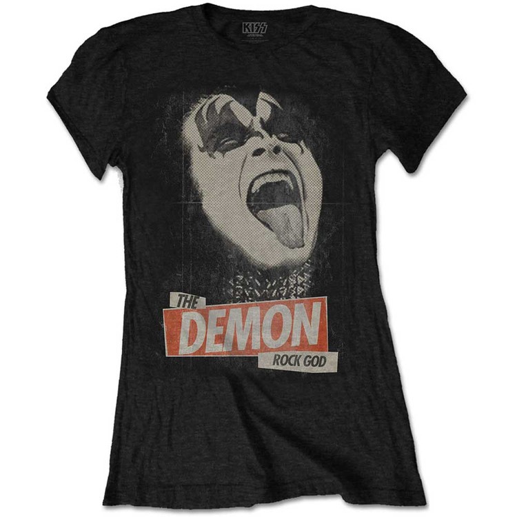 T-shirt Kiss - The Demon Rock God Ladies