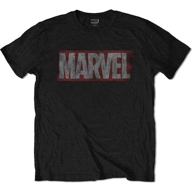 T-shirt Marvel - Distressed Marvel Box Logo
