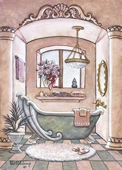 Kunstdruk Vintage Bathtub ll