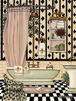 Umělecký tisk Elegant Bath II