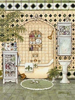 Umělecký tisk Elegant Bath IV