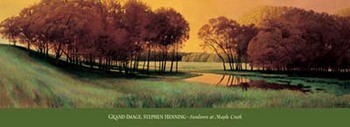 Művészeti nyomat Sundown At Maple Creek
