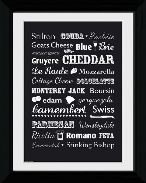Poster encadré Cheese - Types