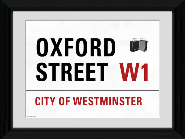 Rámovaný plakát London - Oxford Street