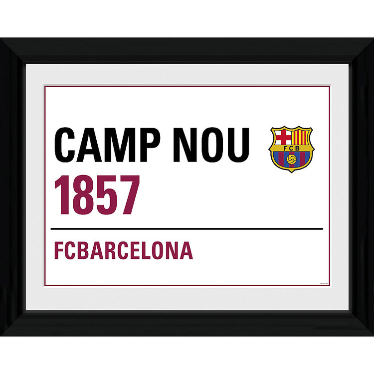 Framed Poster Barcelona - Street Sign