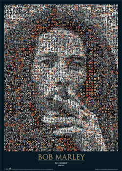 Plakát Bob Marley - photomosaic