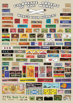 Poster Cigarette papers of the world