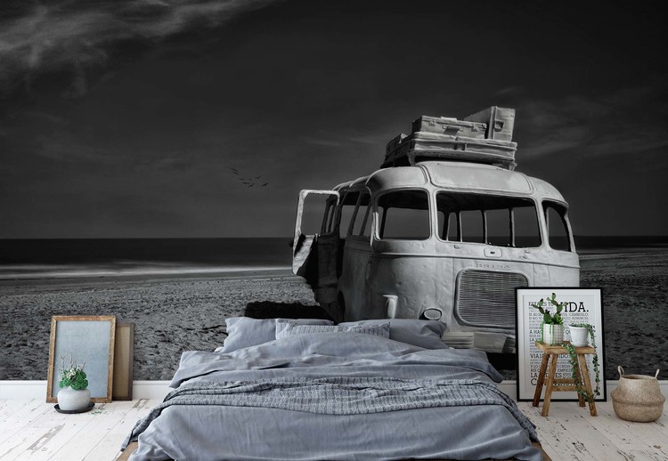 Wall Mural Beached Bus
