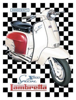 Metallschild Lambretta SX200