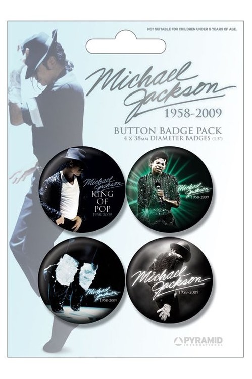 Zestaw przypinek MICHAEL JACKSON - blue