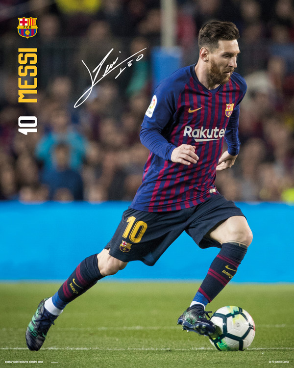 Poster FC Barcelona - Messi 18-19