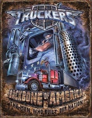 Metallschild Truckers - Backbone