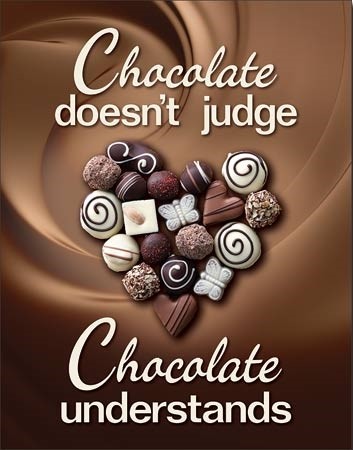 Metallschild Chocolate Understands