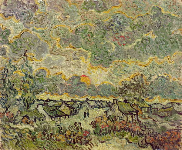 Levně Plakát, Obraz - Autumn landscape, 1890, Vincent van Gogh, 40 × 33 cm