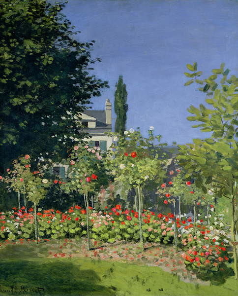 Claude Monet - Obrazová reprodukce Flowering Garden at Sainte-Adresse, c.1866, (30 x 40 cm)