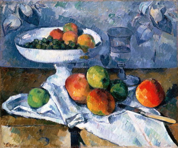 Paul Cezanne - Obrazová reprodukce Still Life with Fruit Dish, 1879-80, (40 x 35 cm)