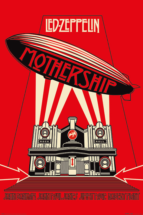 Plakát, Obraz - Led Zeppelin - Mothership Red, 61x91.5 cm