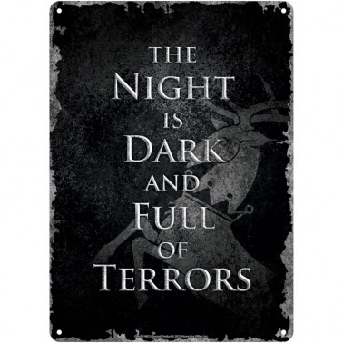 Metallschild Game Of Thrones - Night Dark