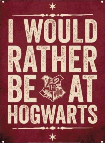 Metallschild Harry Potter - Hogwarts Slogan
