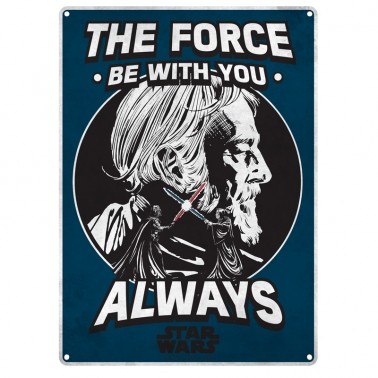 Metallschild Star Wars - The Force
