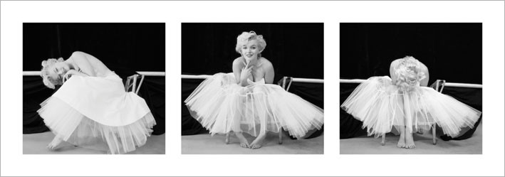 Kunstdruk Marilyn Monroe - Ballerina Triptych
