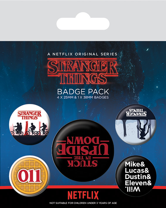 Badge set Stranger Things - Upside Down