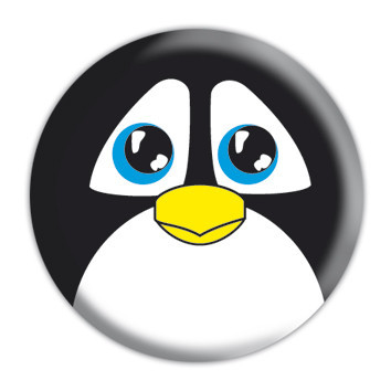 Button ANIMAL FARM - penguin