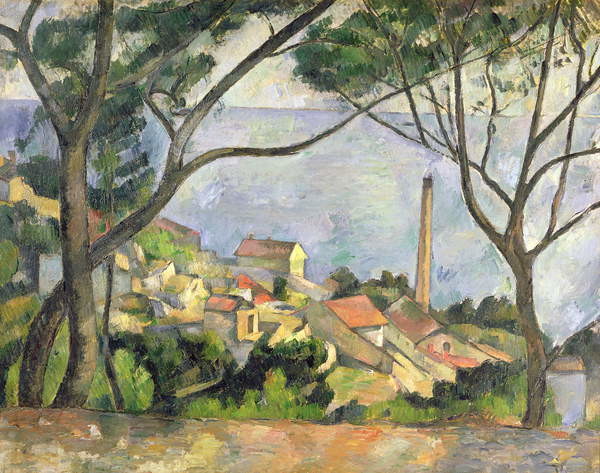 Levně Plakát, Obraz - The Sea at l'Estaque, 1878, Paul Cezanne, 40 × 30 cm