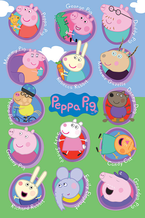 Poster Peppa Pig - Multi Characters