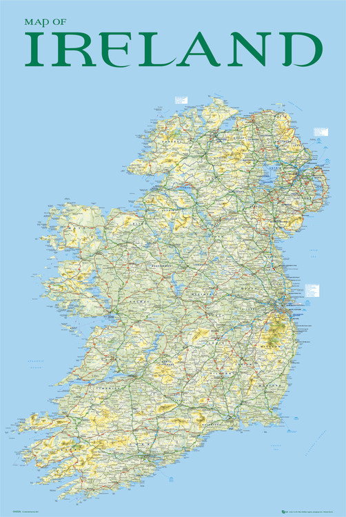 Plakát Map of Ireland