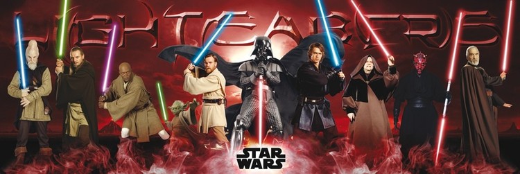 Poster STAR WARS - lightsabers