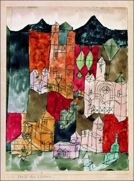 Umělecký tisk P.Klee - Stadt Der Kirken